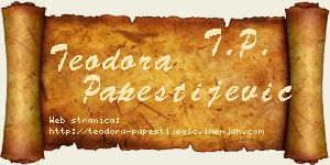 Teodora Papestijević vizit kartica